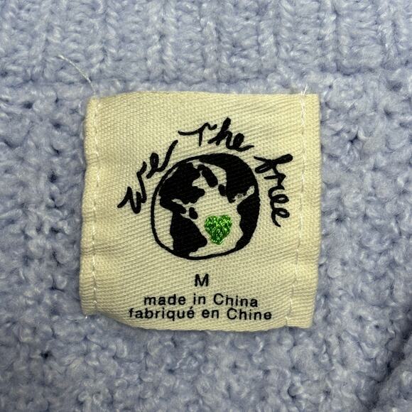 Free People SNOWDRIFT Open Knit Henley Pullover Sweater in Peri Ice M NWOT $138 - Picture 11 of 12